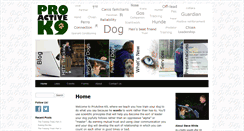Desktop Screenshot of proactivek9.com